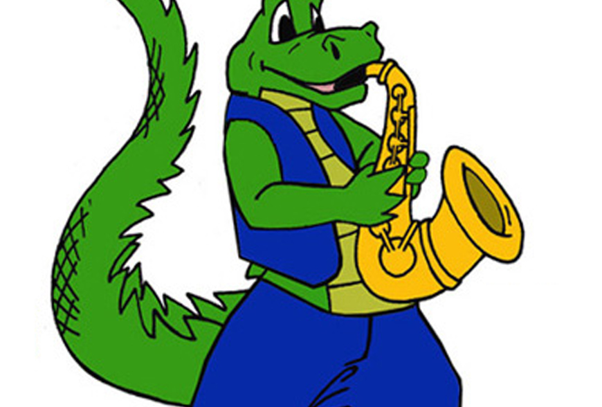 Gator Playing Sax