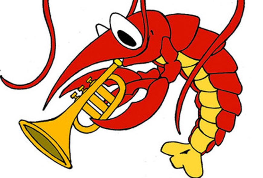 Crawfish Playing Trumpet